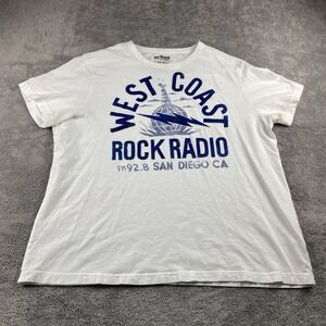Urban Pipeline T-shirt Mens XXL White Short Sleeve West Coast Radio 100% Cotton